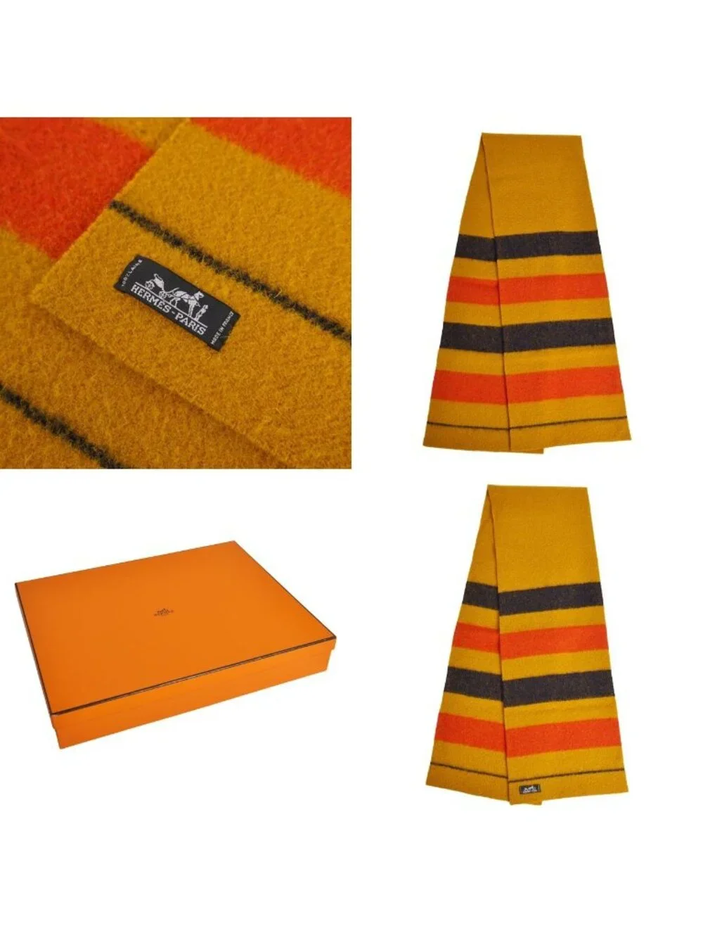 Hermes Scarf Lo Cover le Shawl Wool